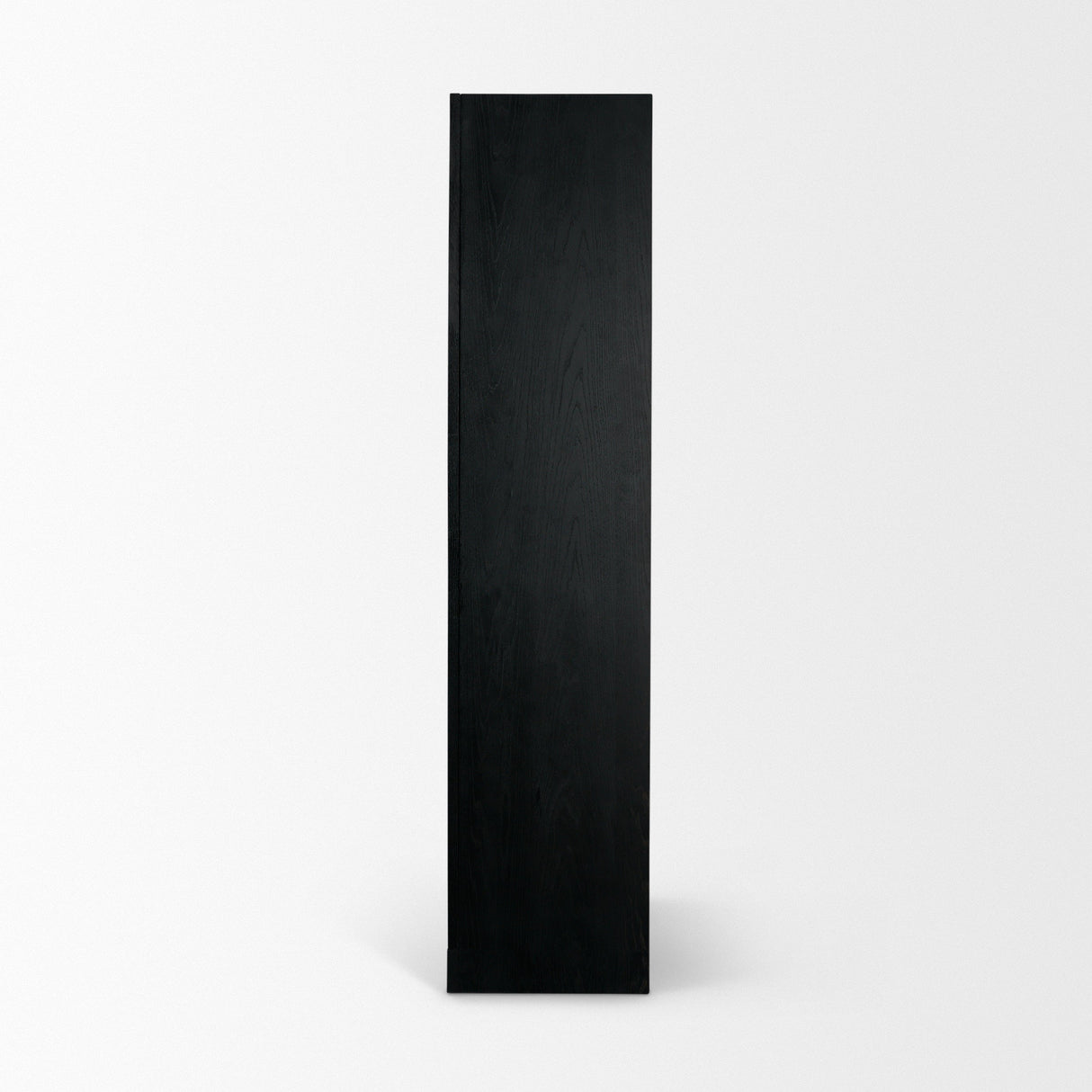 Henry Black & Light Brown Oak Wood w/ Glass Doors Curio Cabinet by Mercana at Eve Furniture
