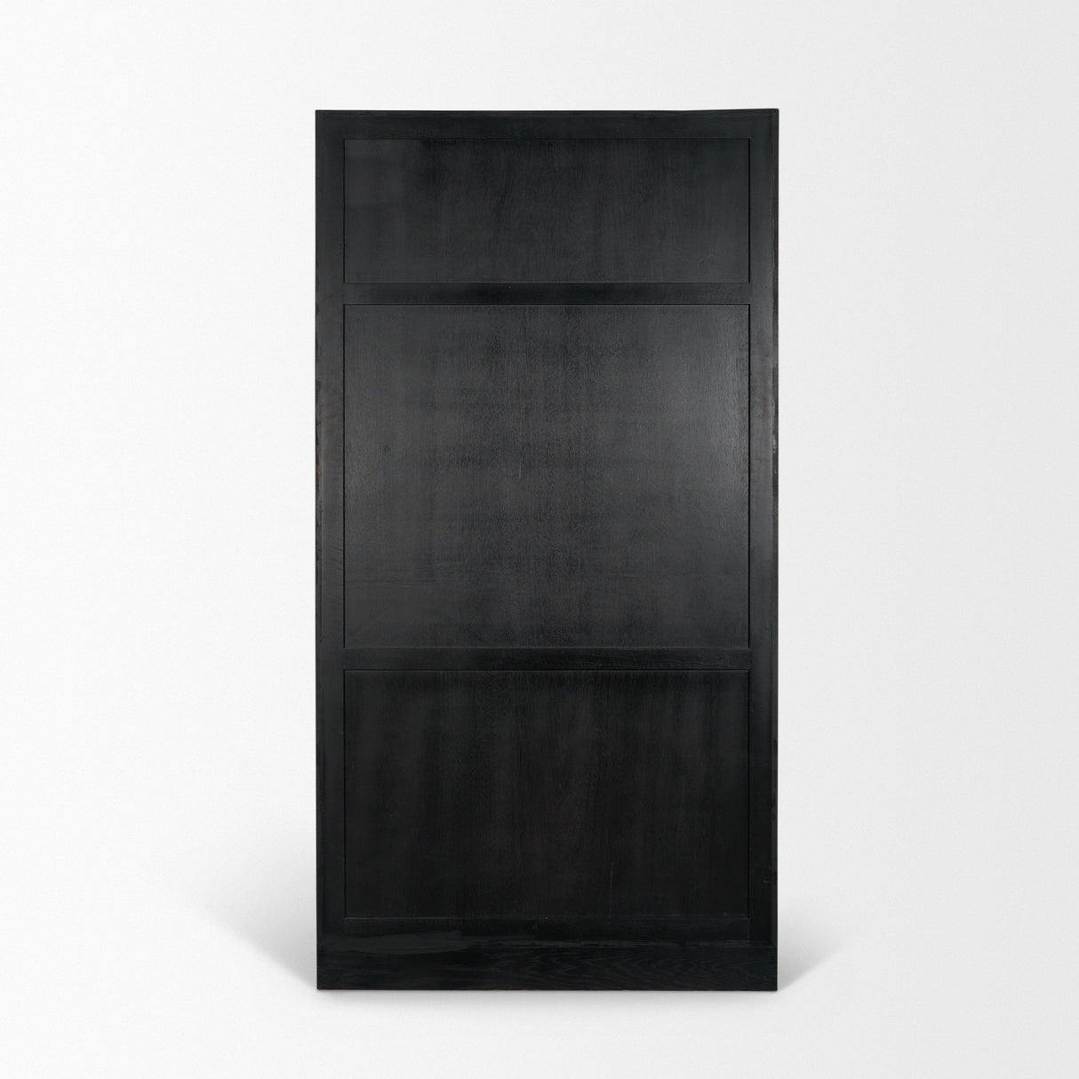 Henry Black & Light Brown Oak Wood w/ Glass Doors Curio Cabinet by Mercana at Eve Furniture