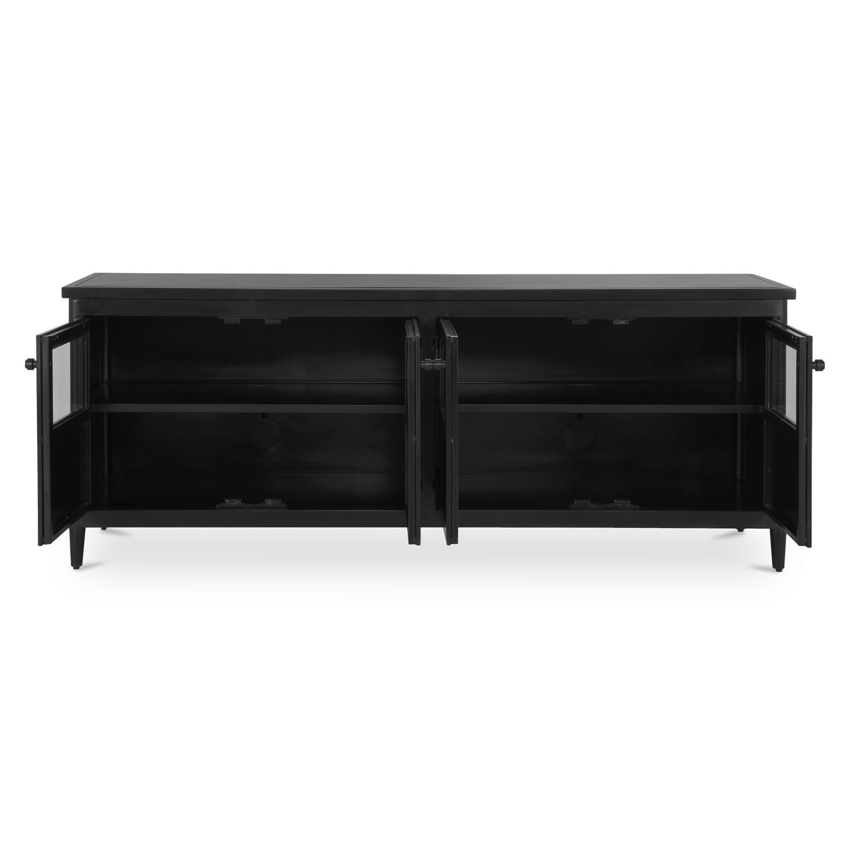 Henry Black Metal Media Unit by Moe's Home at Eve Furniture