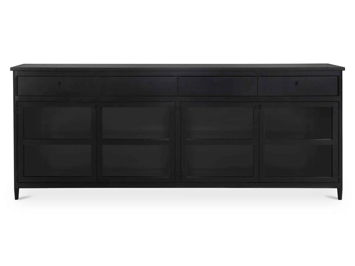 Henry Black Metal Sideboard by Moe's Home at Eve Furniture