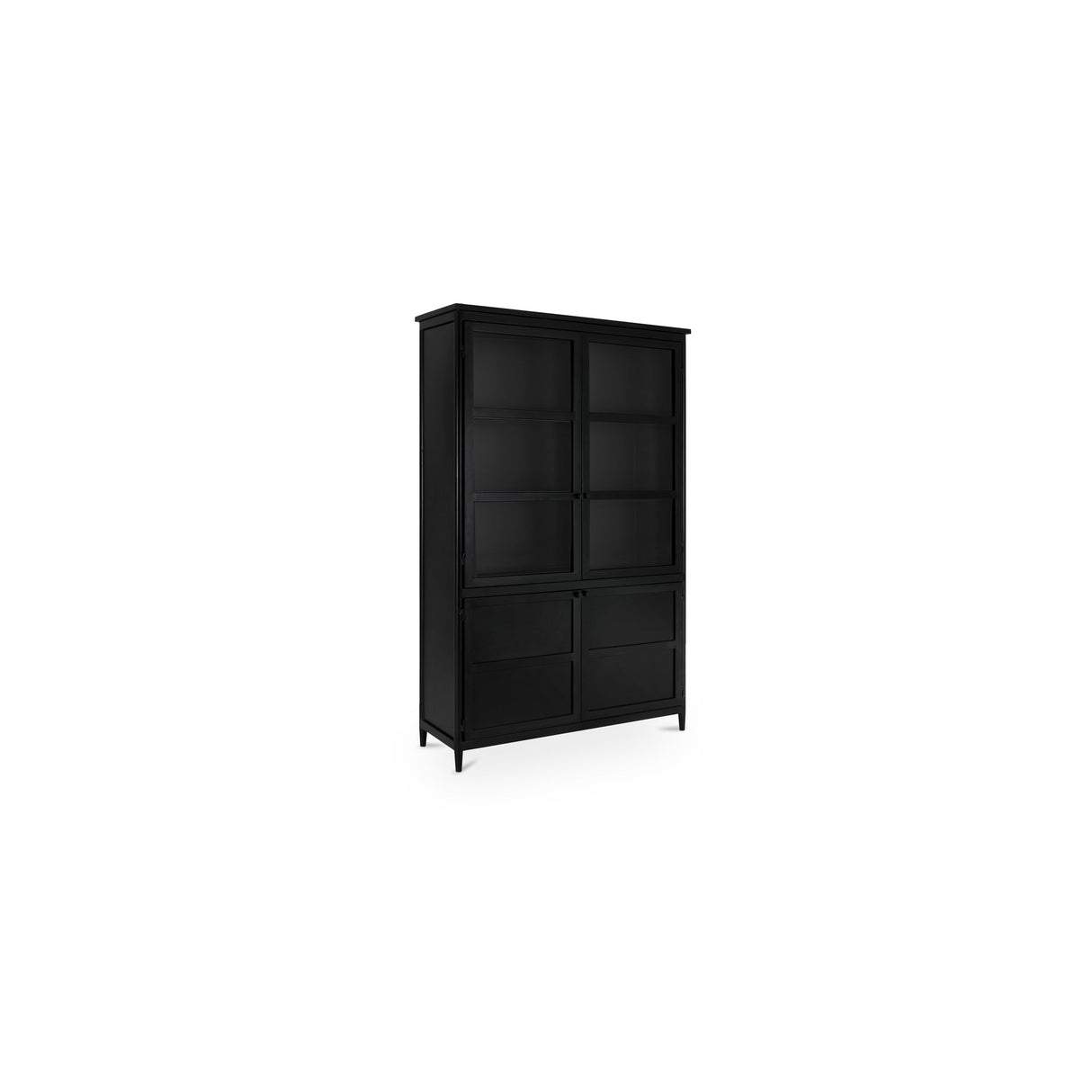 Henry Black Metal Tall Cabinet by Moe's Home at Eve Furniture