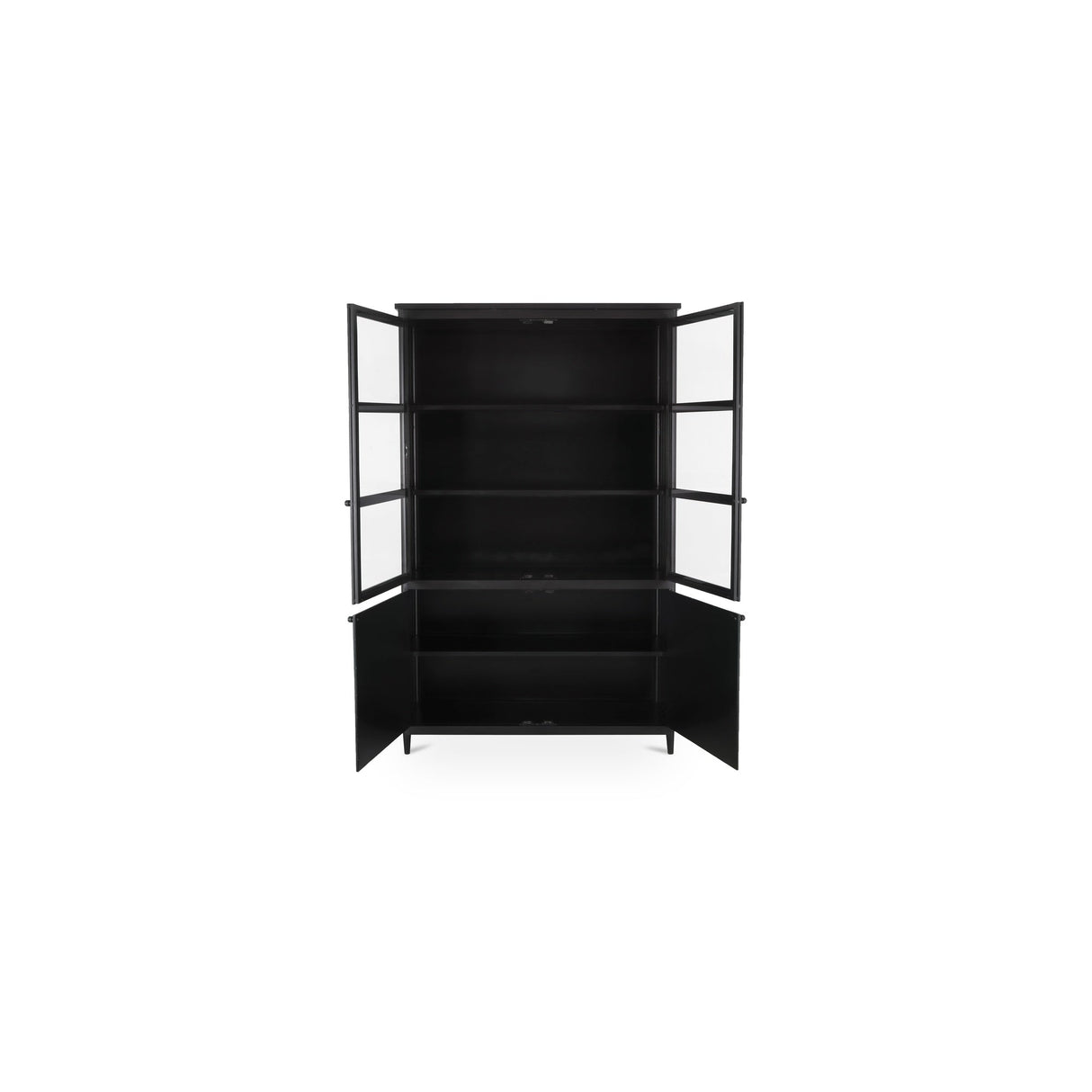 Henry Black Metal Tall Cabinet by Moe's Home at Eve Furniture