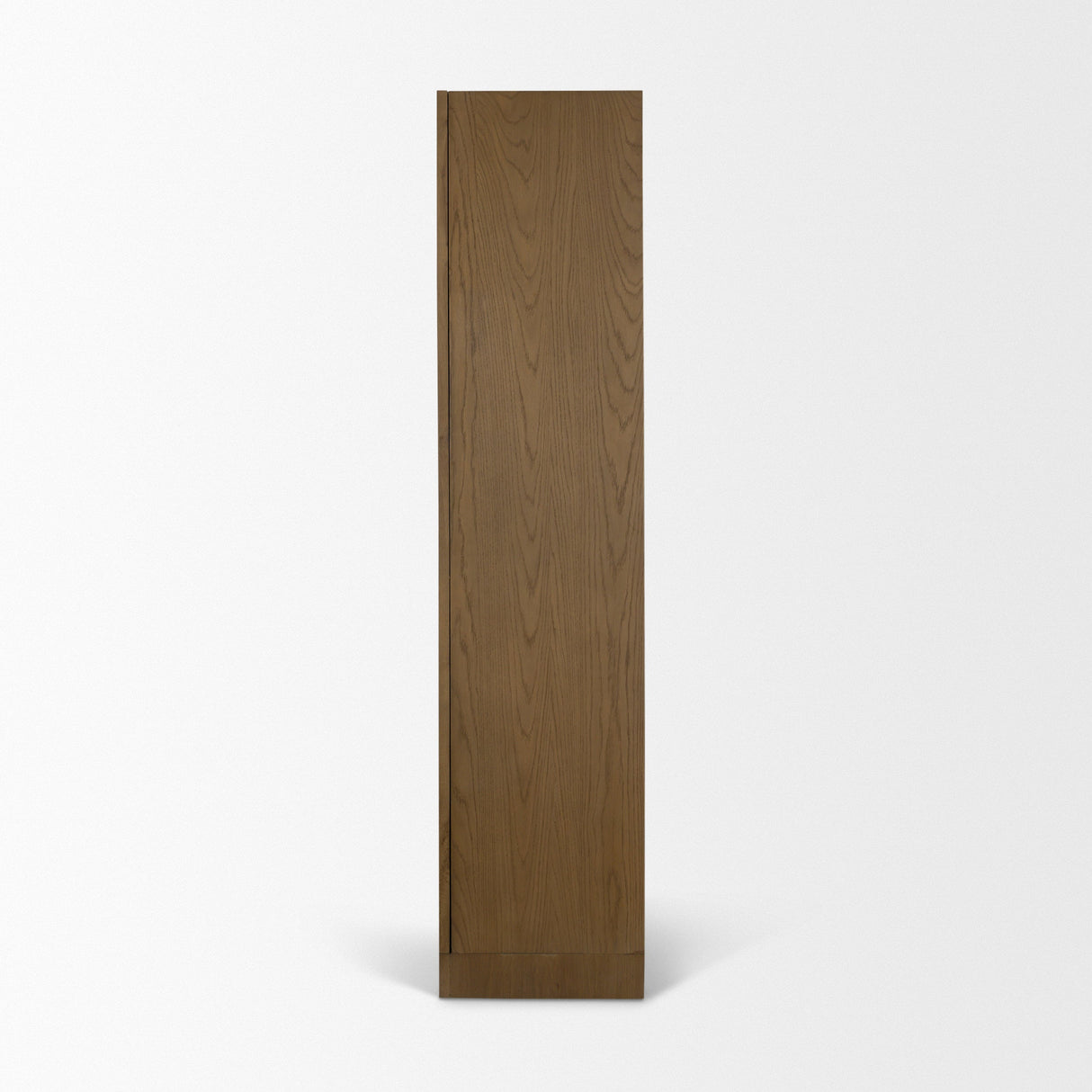 Henry Dark & Light Brown Oak Wood w/ Glass Doors Curio Cabinet by Mercana at Eve Furniture