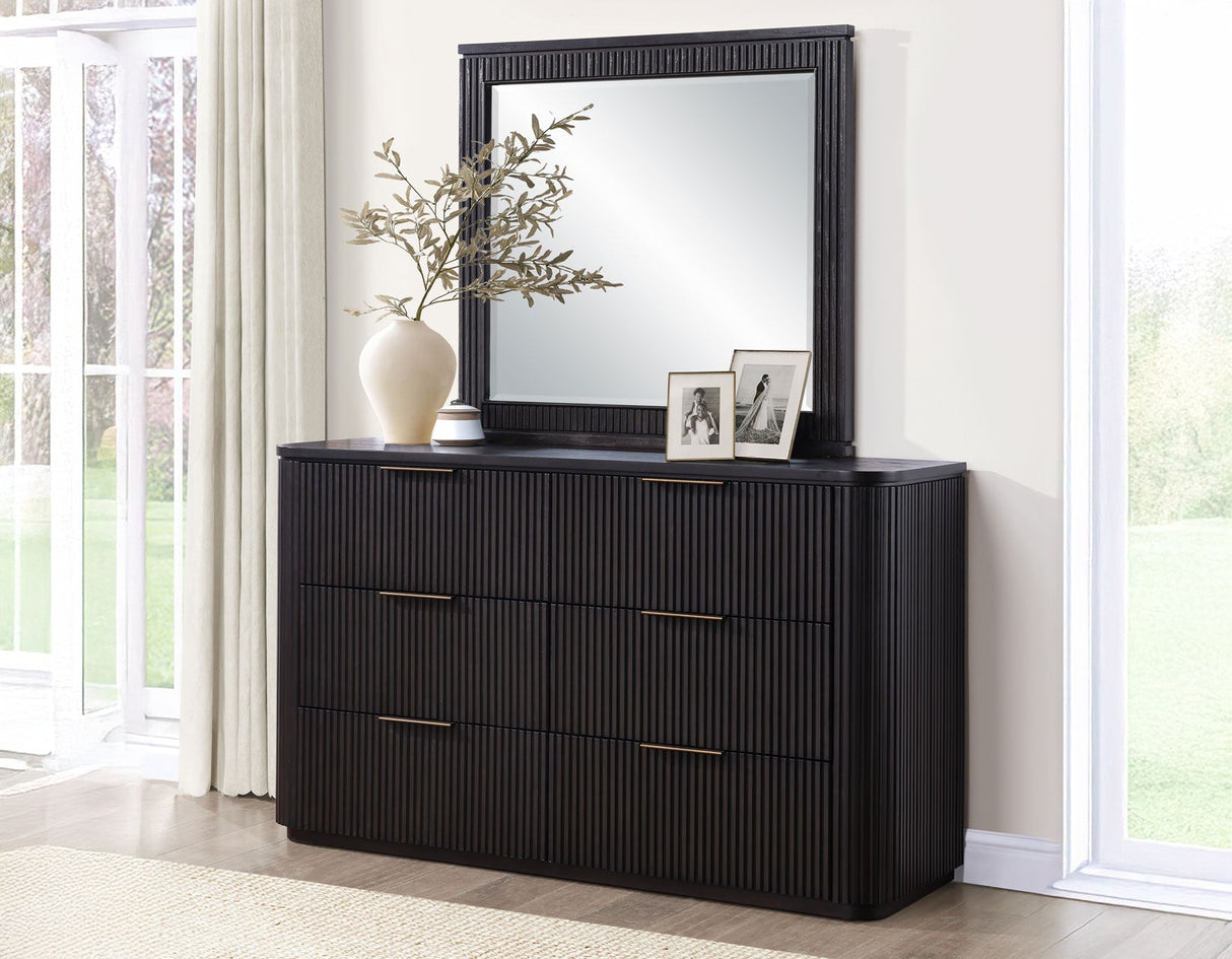 Henry Reeded Espresso Bedroom Set by Steve Silver at Eve Furniture