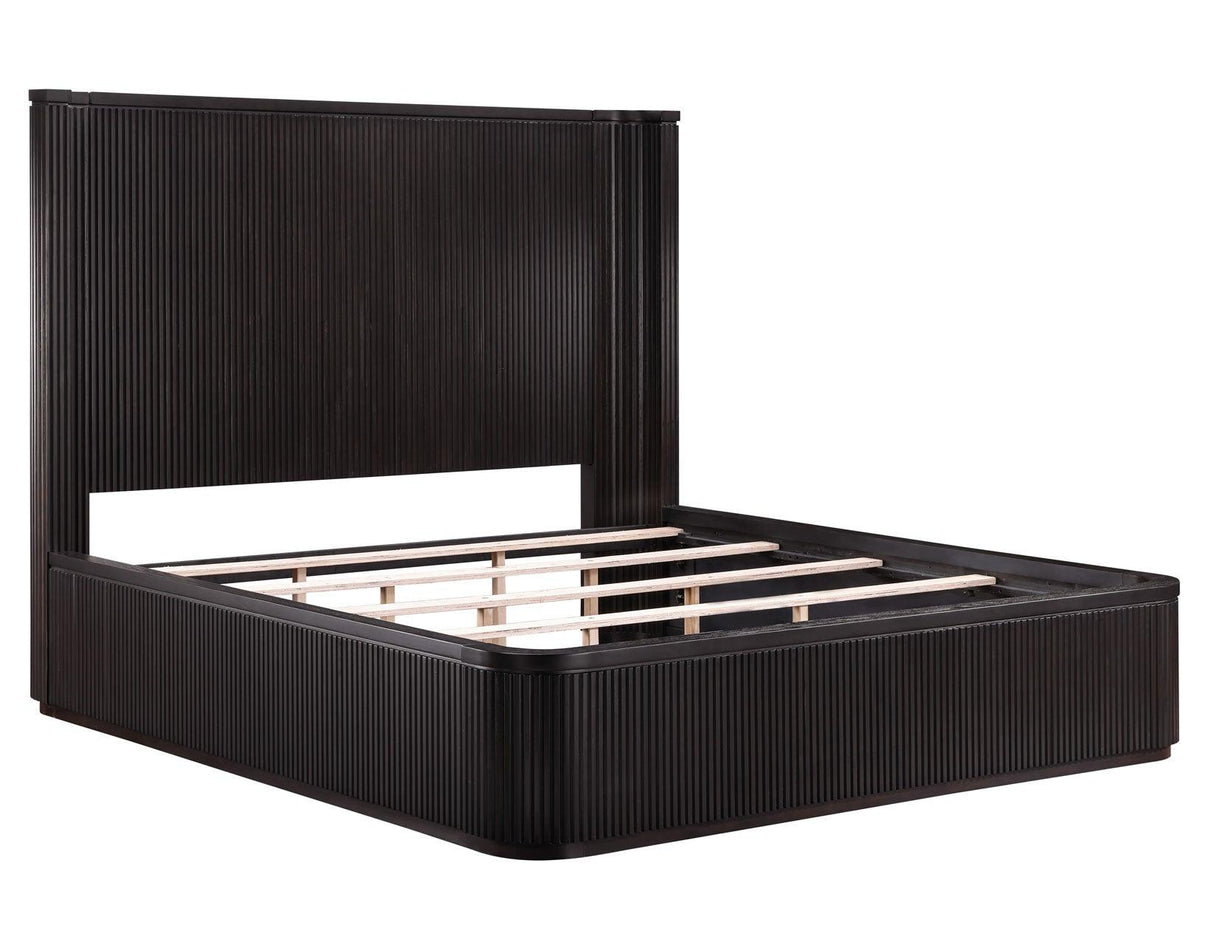 Henry Reeded King 4-Piece Bedroom Set, Espresso Finish by Steve Silver at Eve Furniture