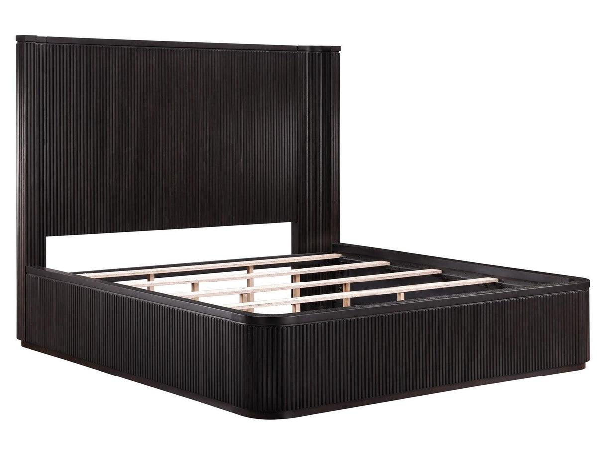 Henry Reeded Queen 4-Piece Bedroom Set, Espresso Finish by Steve Silver at Eve Furniture