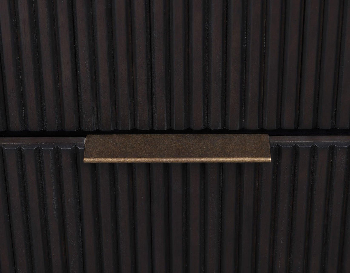 Henry Reeded Queen 4-Piece Bedroom Set, Espresso Finish by Steve Silver at Eve Furniture