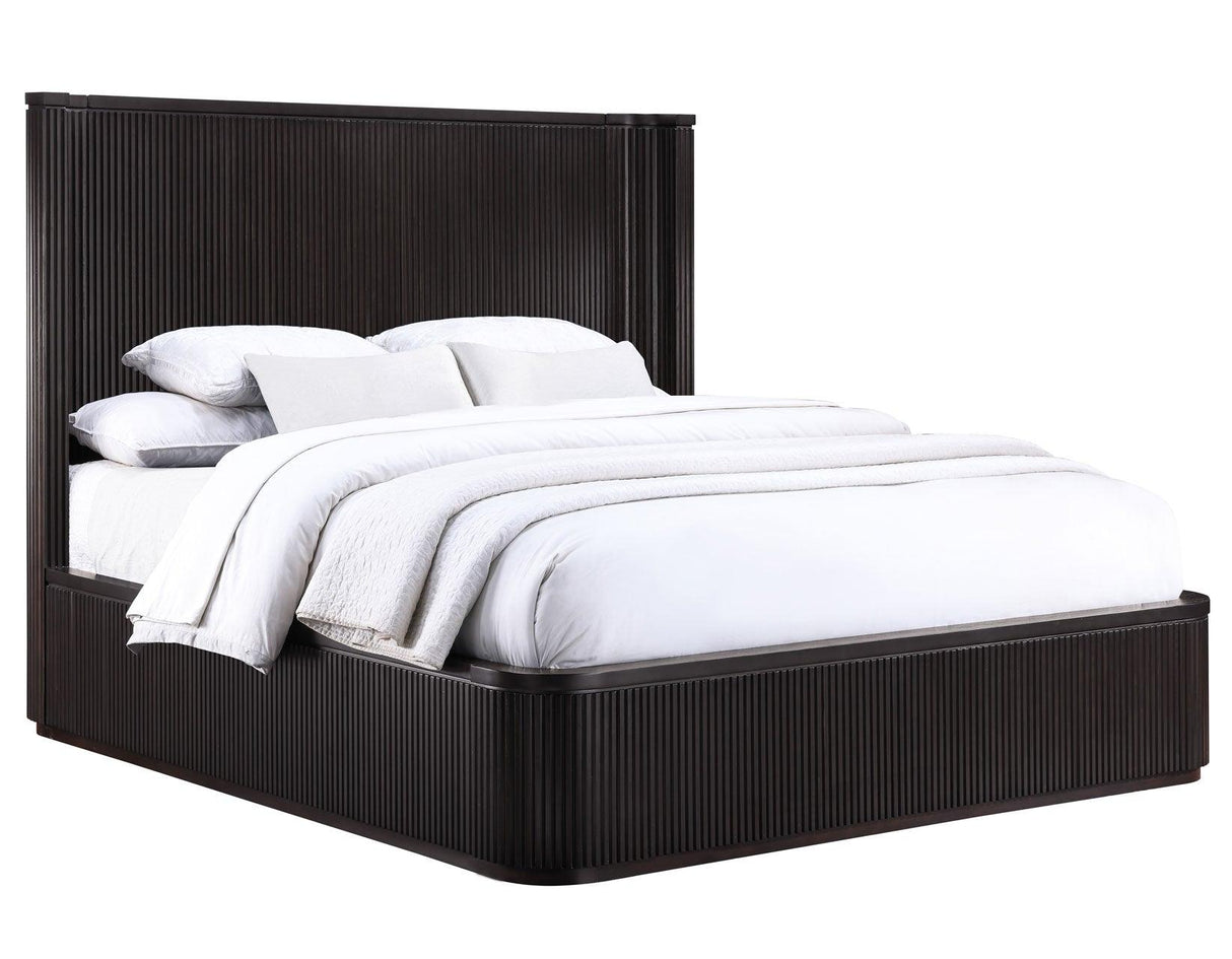 Henry Reeded Queen Bed, Espresso Finish by Steve Silver at Eve Furniture