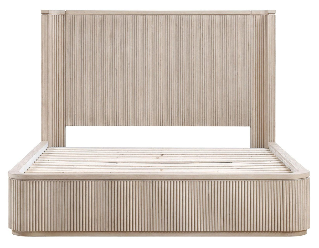 Henry Reeded Queen Bed, Tan Finish by Steve Silver at Eve Furniture