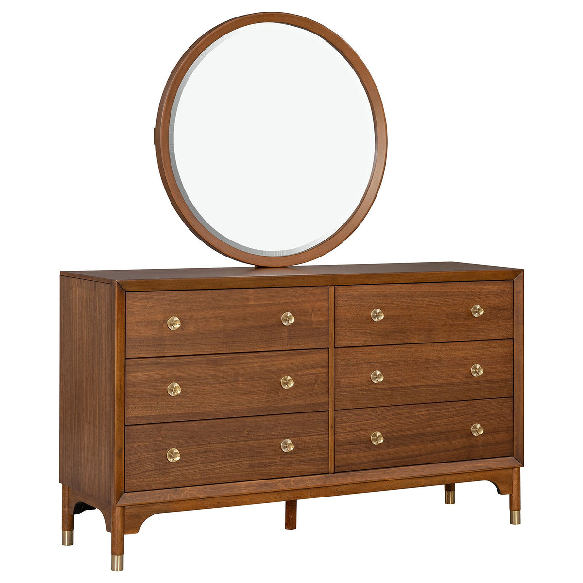 Hepburne Walnut Mirror Only by Furniture of America at Eve Furniture