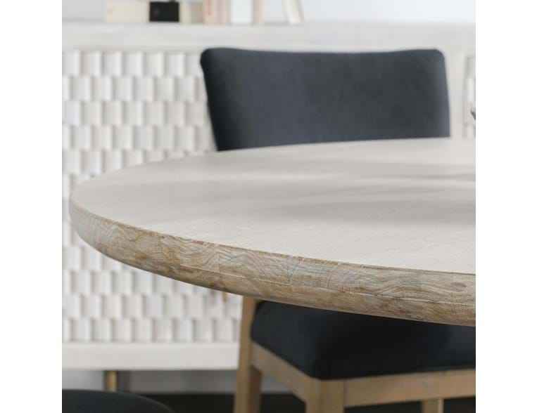 Hera Whitewashed Round Dining Table by Classic Home at Eve Furniture