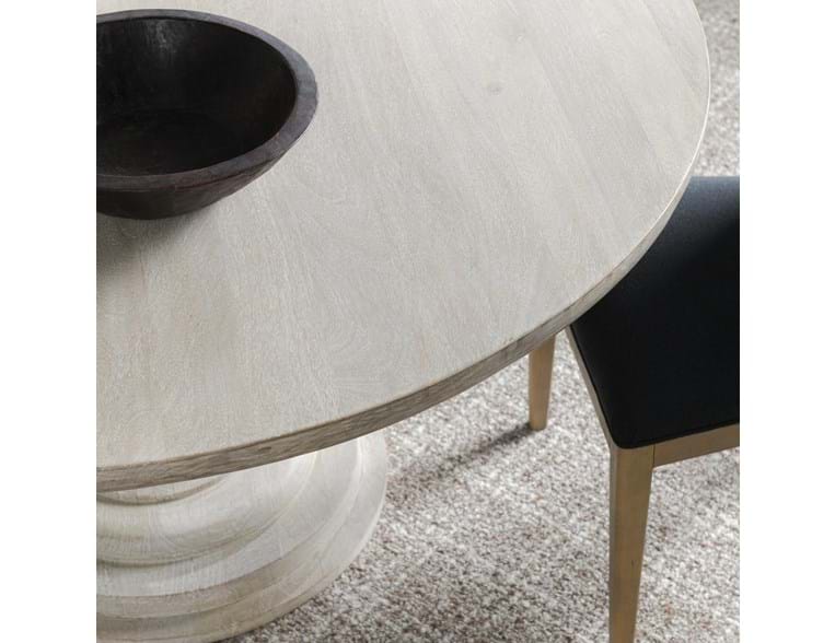 Hera Whitewashed Round Dining Table by Classic Home at Eve Furniture