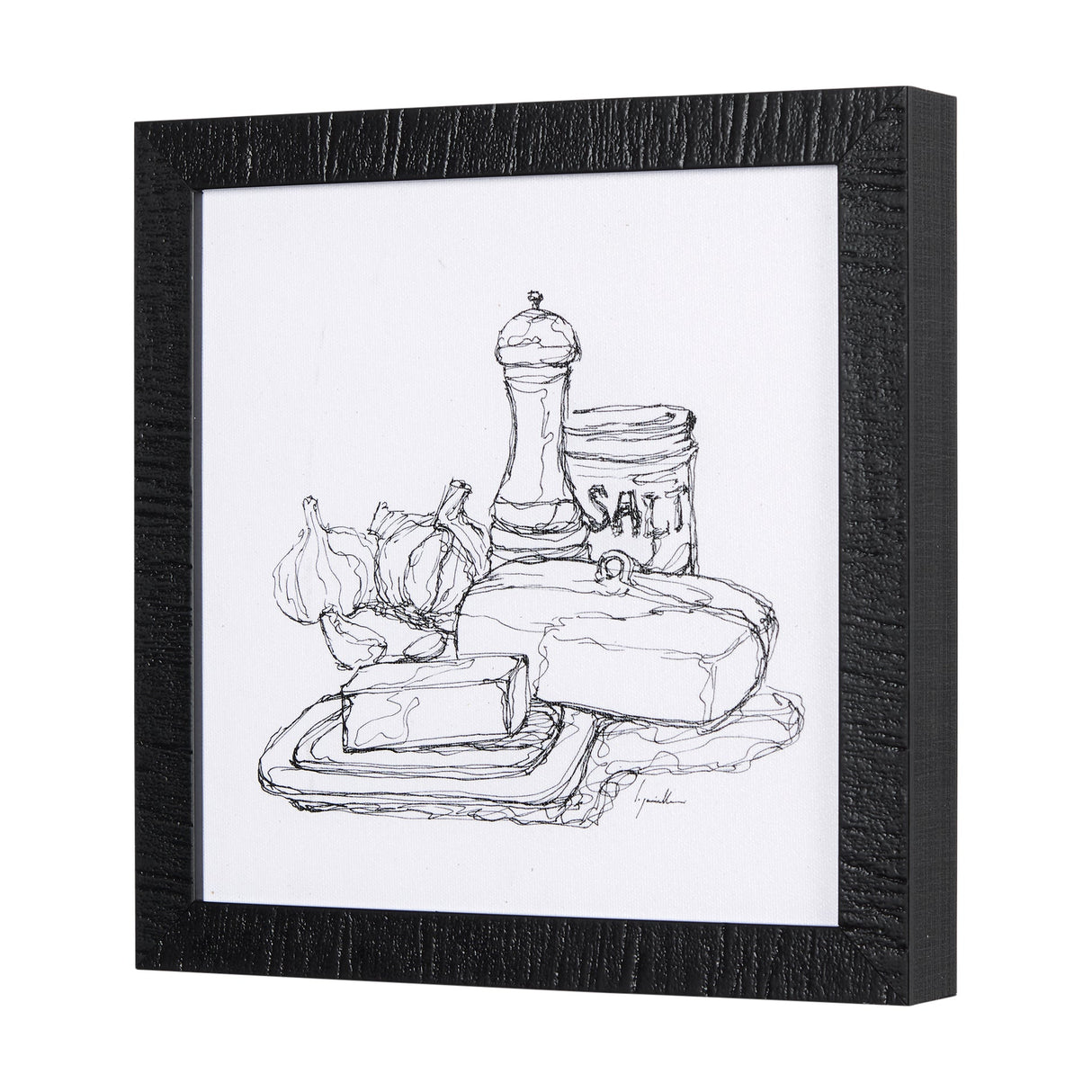 Herb Sketch I,II by Mercana Studio a Hand Embellished Textured Framed Art Print by Mercana at Eve Furniture
