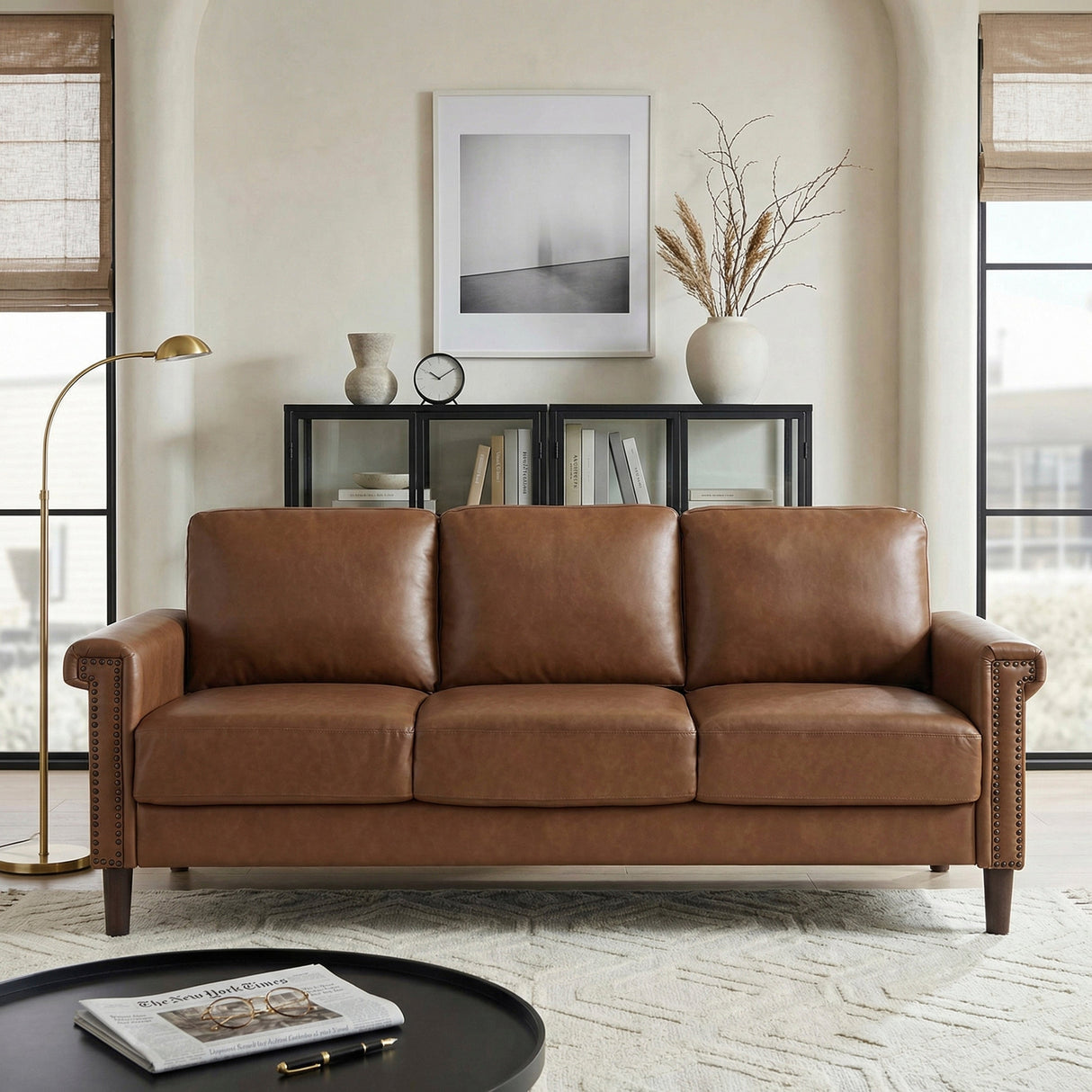 Heritage Chocolate Sofa by Homelegance at Eve Furniture