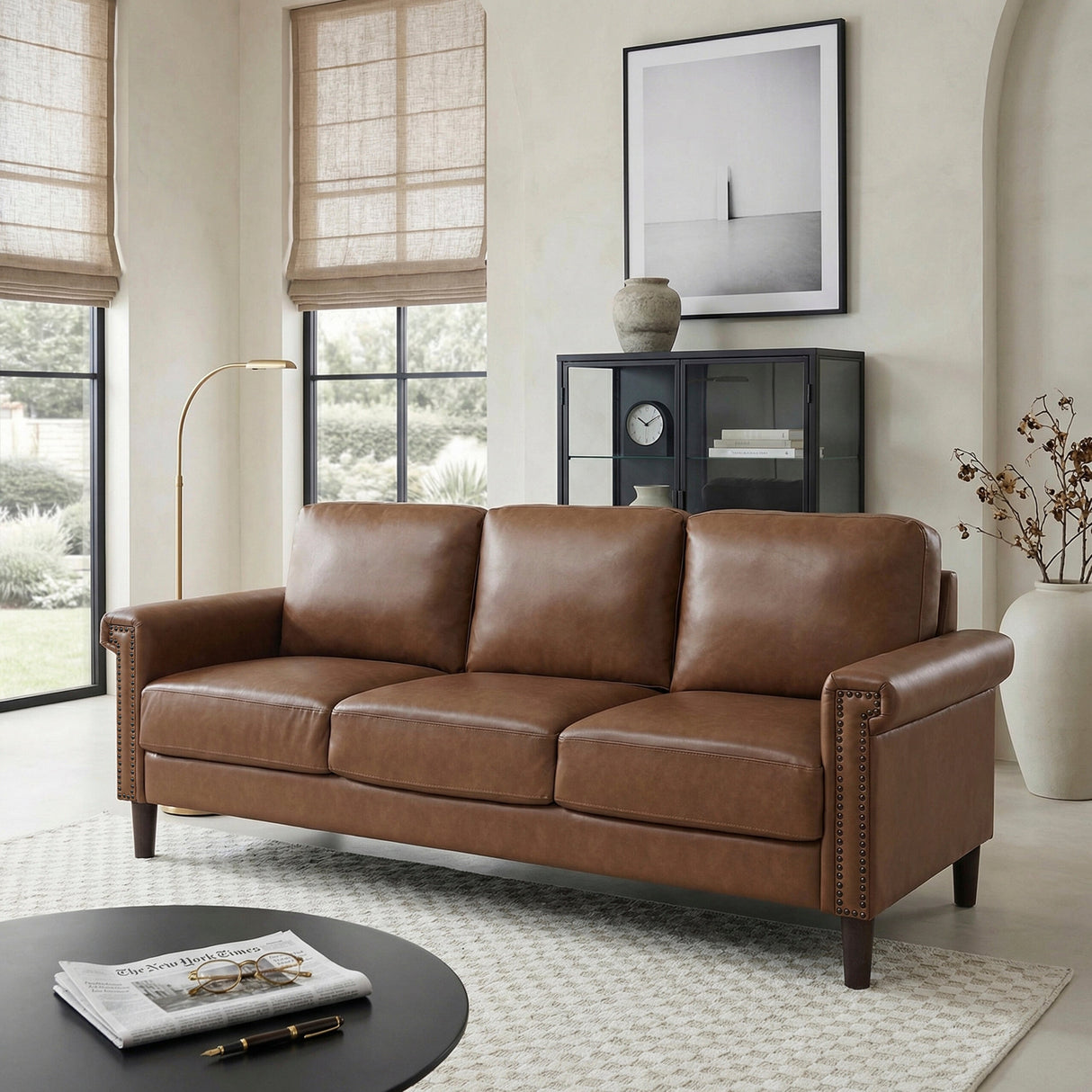 Heritage Chocolate Sofa by Homelegance at Eve Furniture