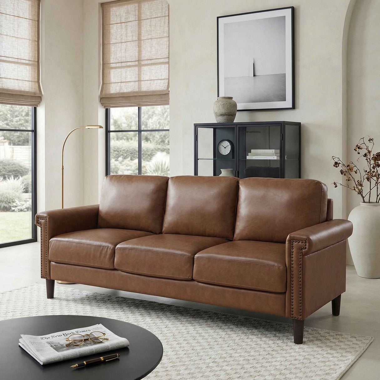 Heritage Chocolate Sofa by Homelegance at Eve Furniture