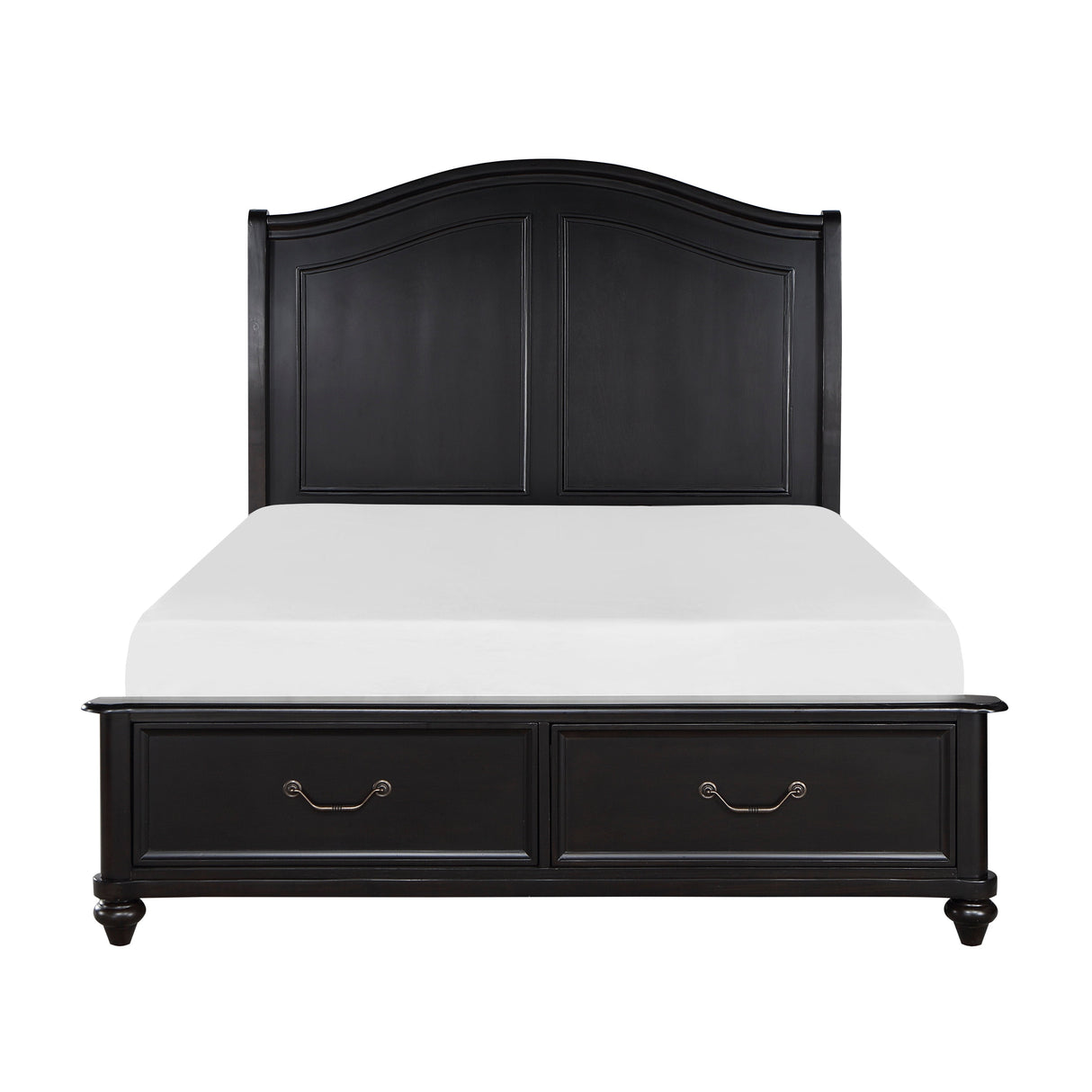Herman Charcoal Brown California King Platform Bed with Footboard Storage by Homelegance at Eve Furniture