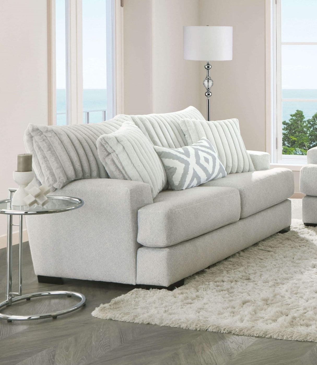 Hermilly Beige Sofa & Loveseat by Furniture of America at Eve Furniture