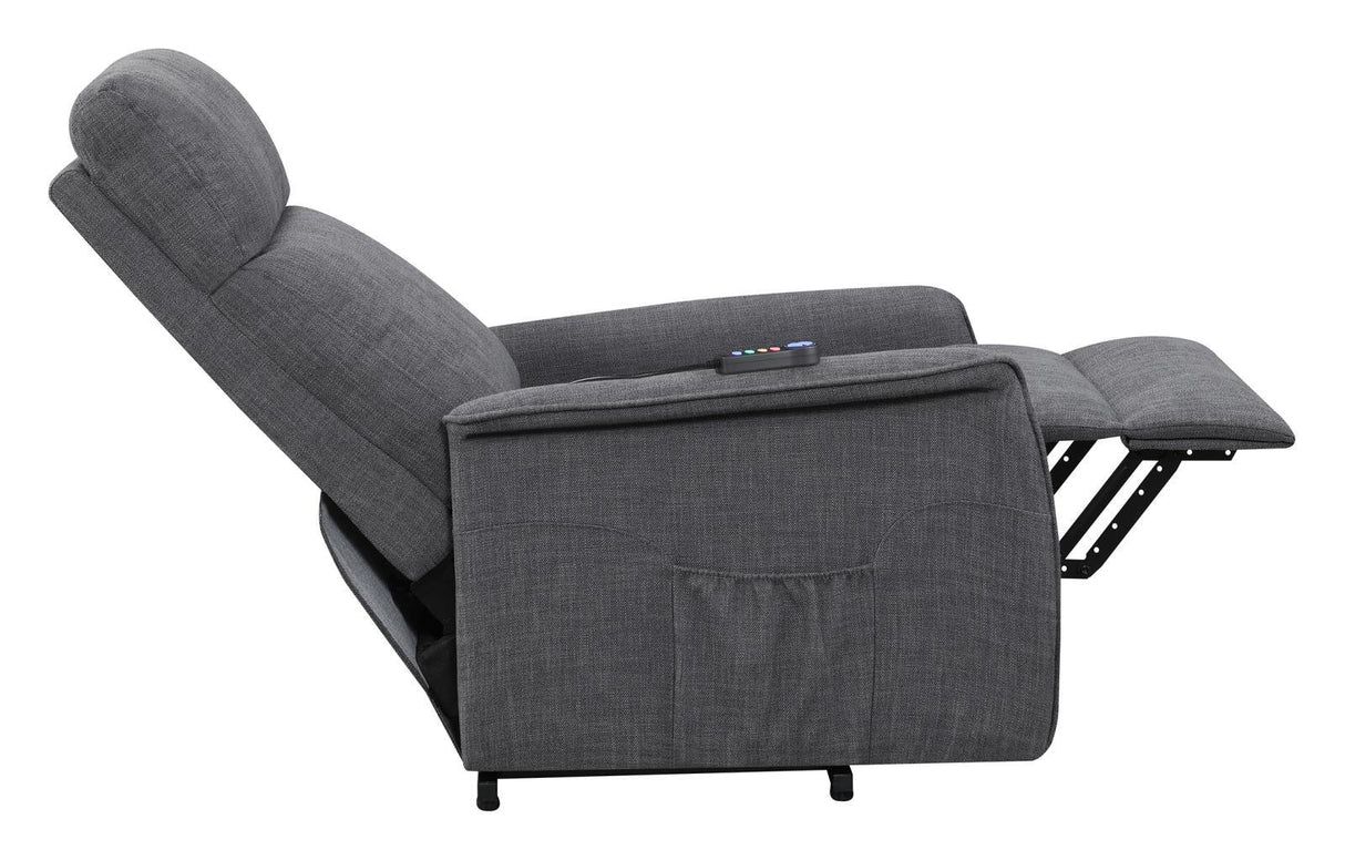 Herrera Charcoal Power Lift Recliner with Wired Remote by Coaster at Eve Furniture