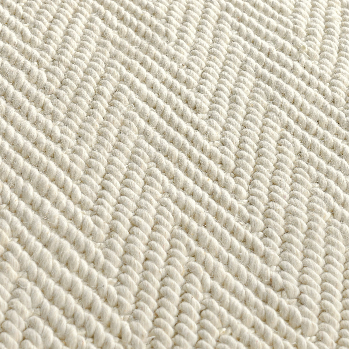 Herringbone Wool/Jute Ivory Rug by Classic Home at Eve Furniture