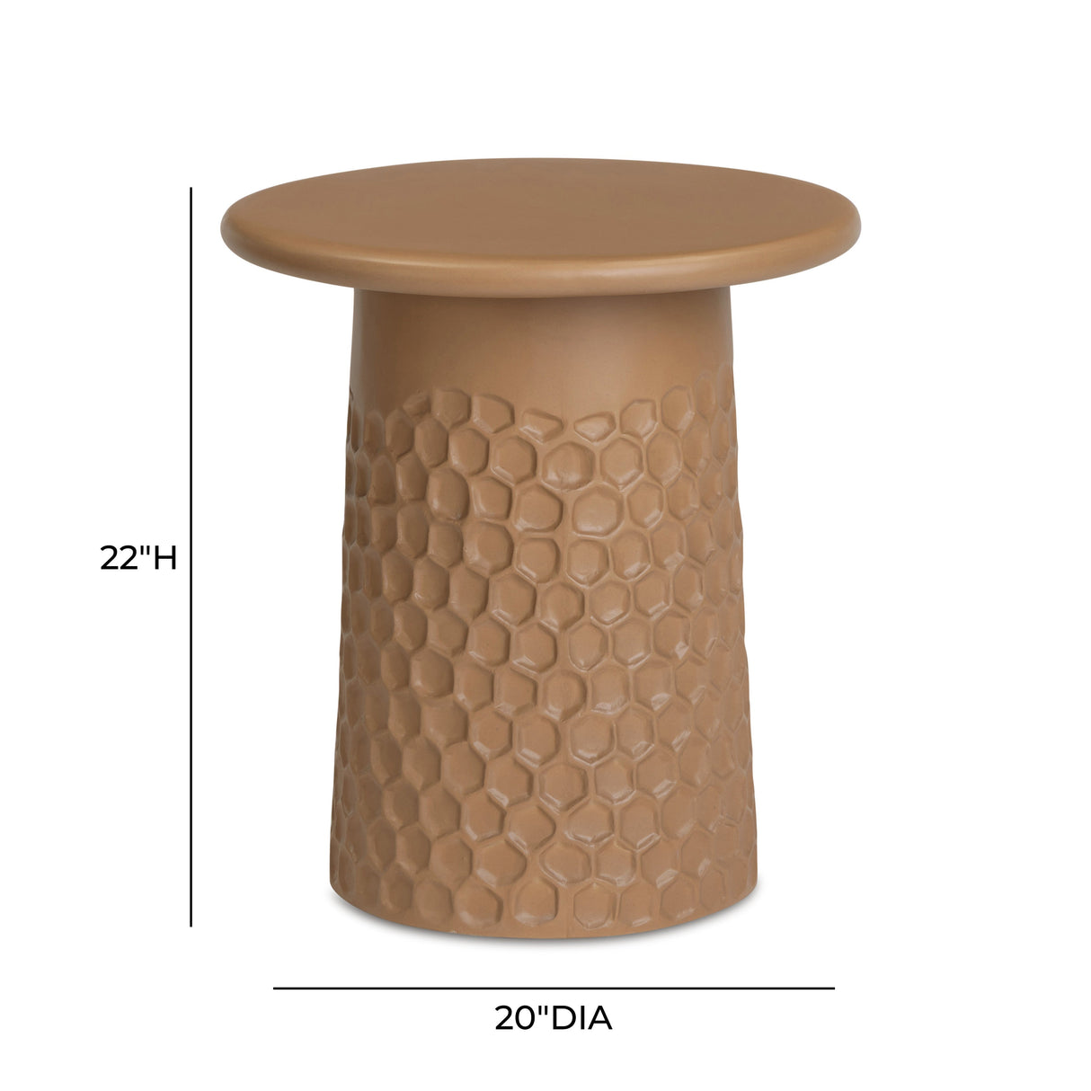 Hessa Indoor/Outdoor Concrete Chiseled Side Table by TOV Furniture at Eve Furniture