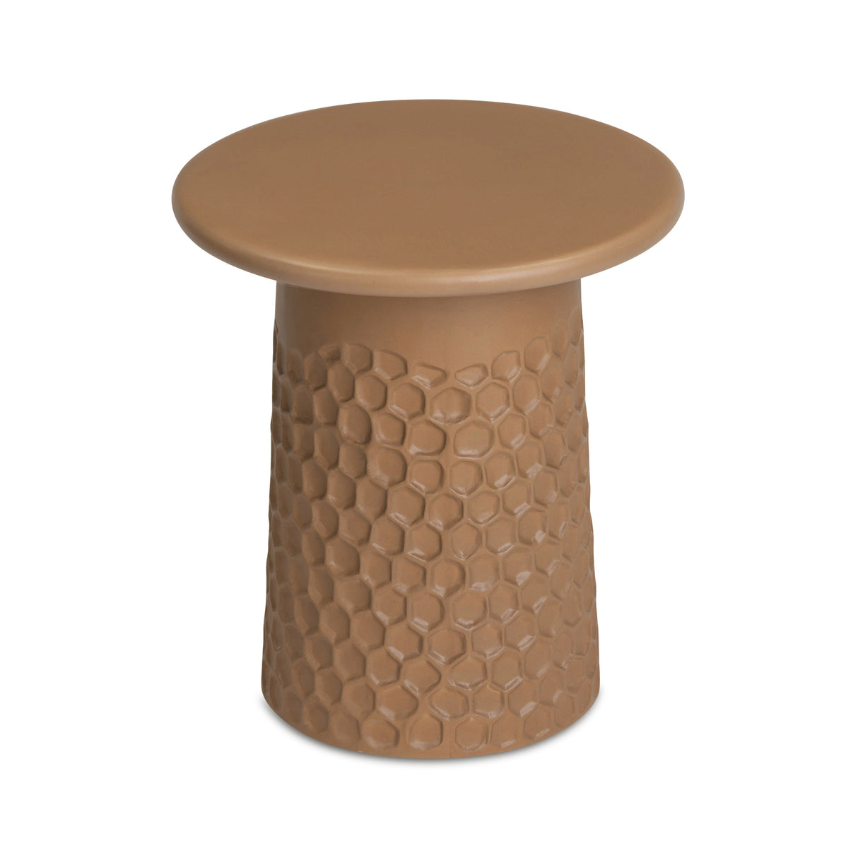 Hessa Indoor/Outdoor Concrete Chiseled Side Table by TOV Furniture at Eve Furniture