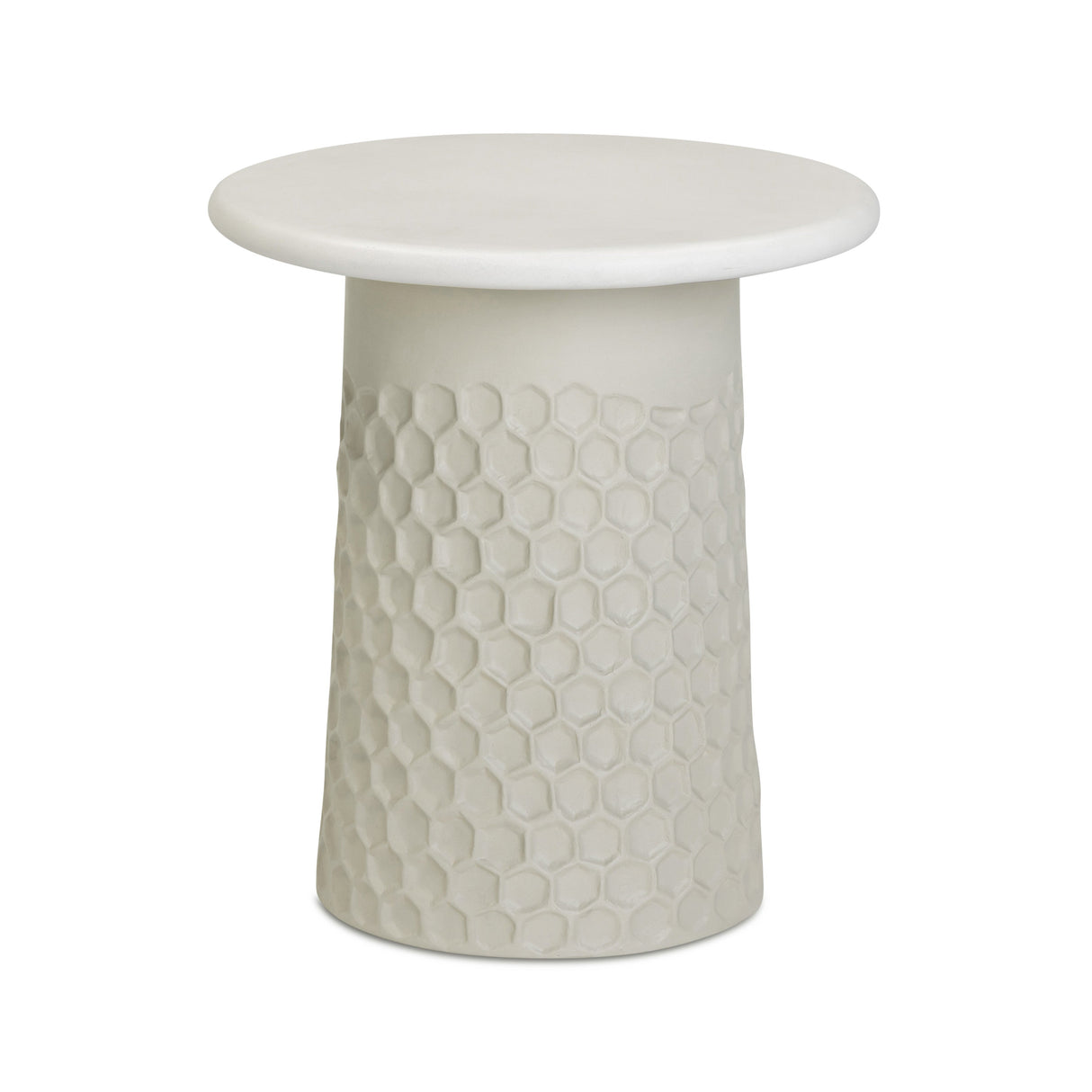 Hessa Indoor/Outdoor Concrete Chiseled Side Table by TOV Furniture at Eve Furniture