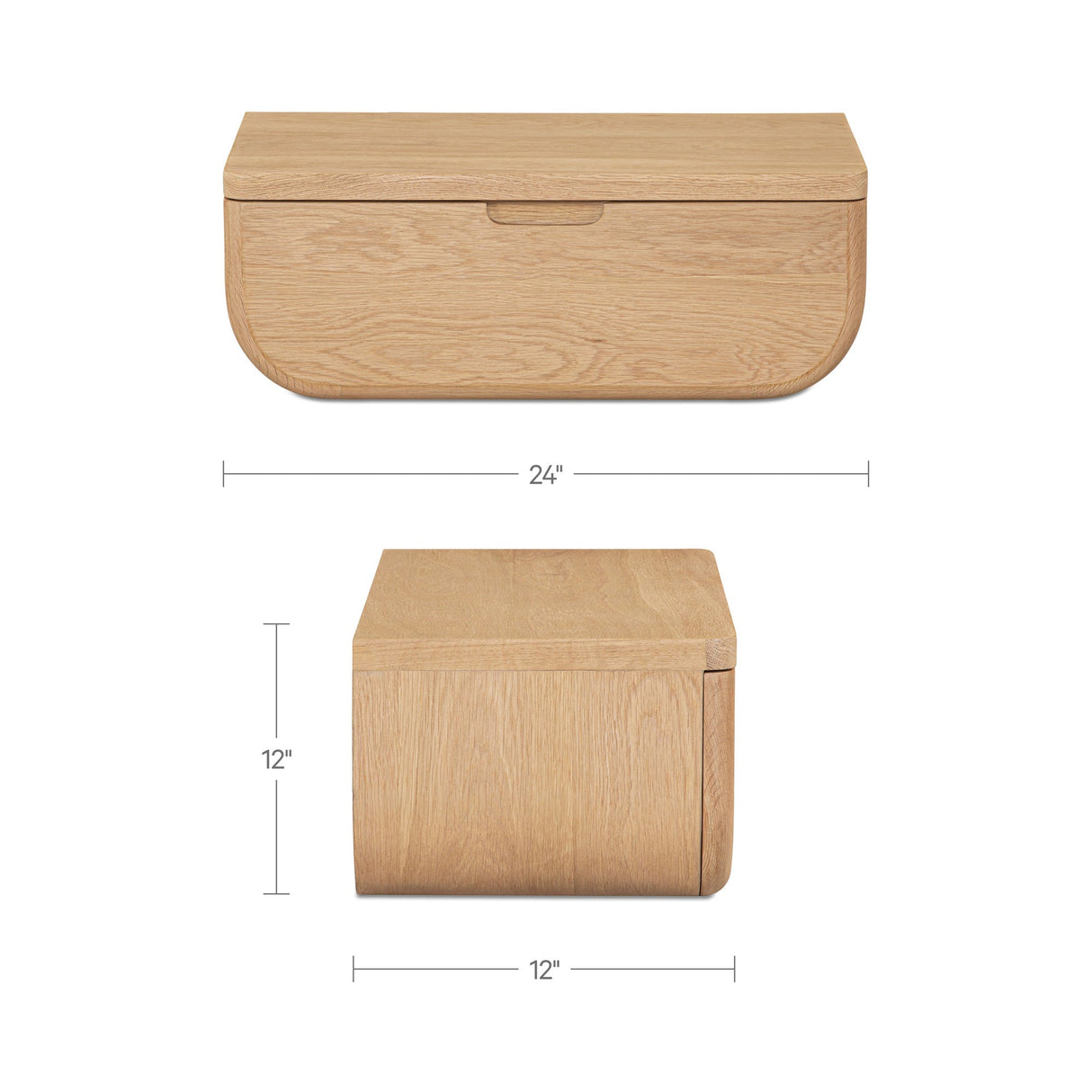 Hettie Natural Floating Nightstand by MOES at Eve Furniture