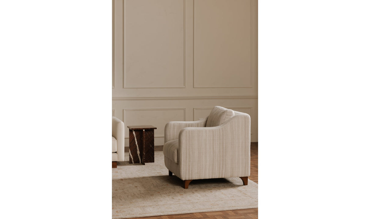 Hewitt Accent Chair Beige Stripe by Moe's Home at Eve Furniture