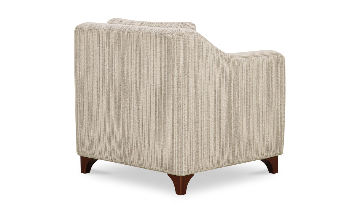 Hewitt Accent Chair Beige Stripe by Moe's Home at Eve Furniture