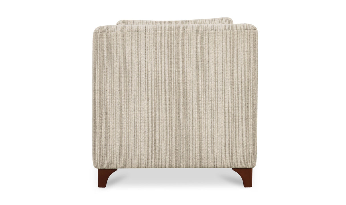 Hewitt Accent Chair Beige Stripe by Moe's Home at Eve Furniture