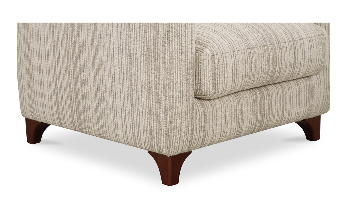 Hewitt Accent Chair Beige Stripe by Moe's Home at Eve Furniture