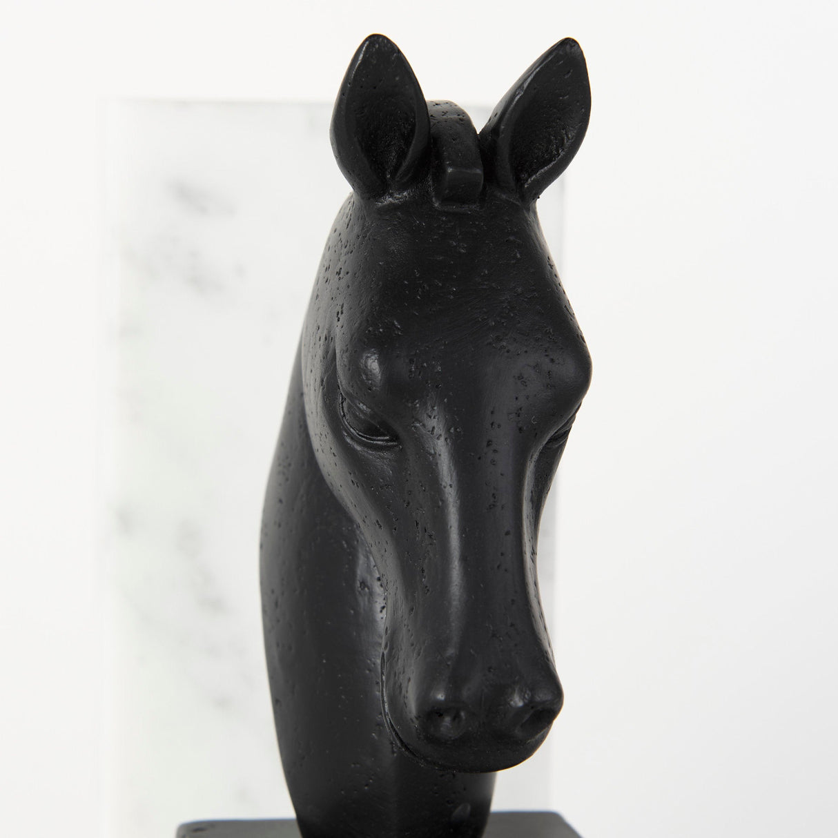 Hidalgo (Set of 2) 14L x 3W Black Majestic Horse Bookends by Mercana at Eve Furniture