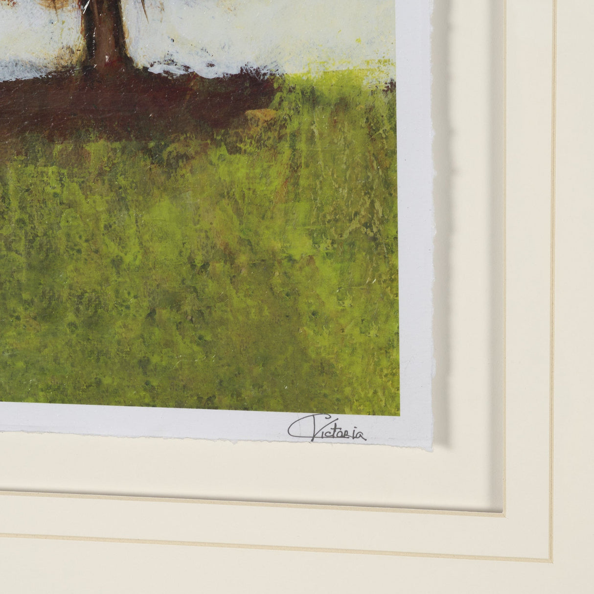 Hidden Grove II by Mercana Studio Hand Embelished Textured Framed Artwork Matted under Glass by Mercana at Eve Furniture