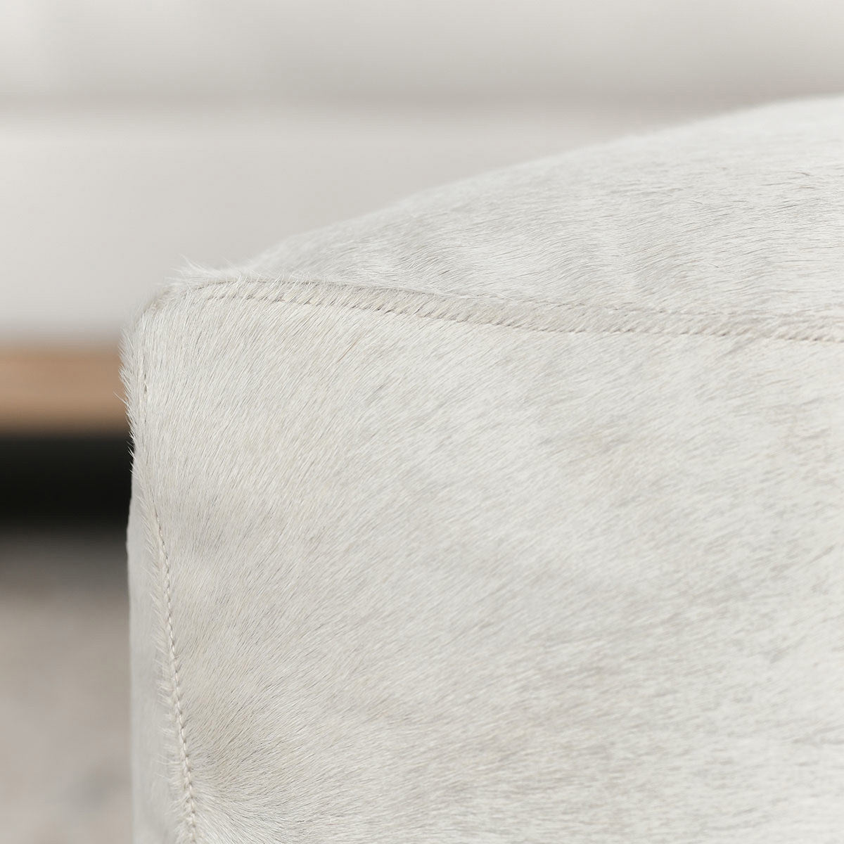 Hide White Pouf by Classic Home at Eve Furniture