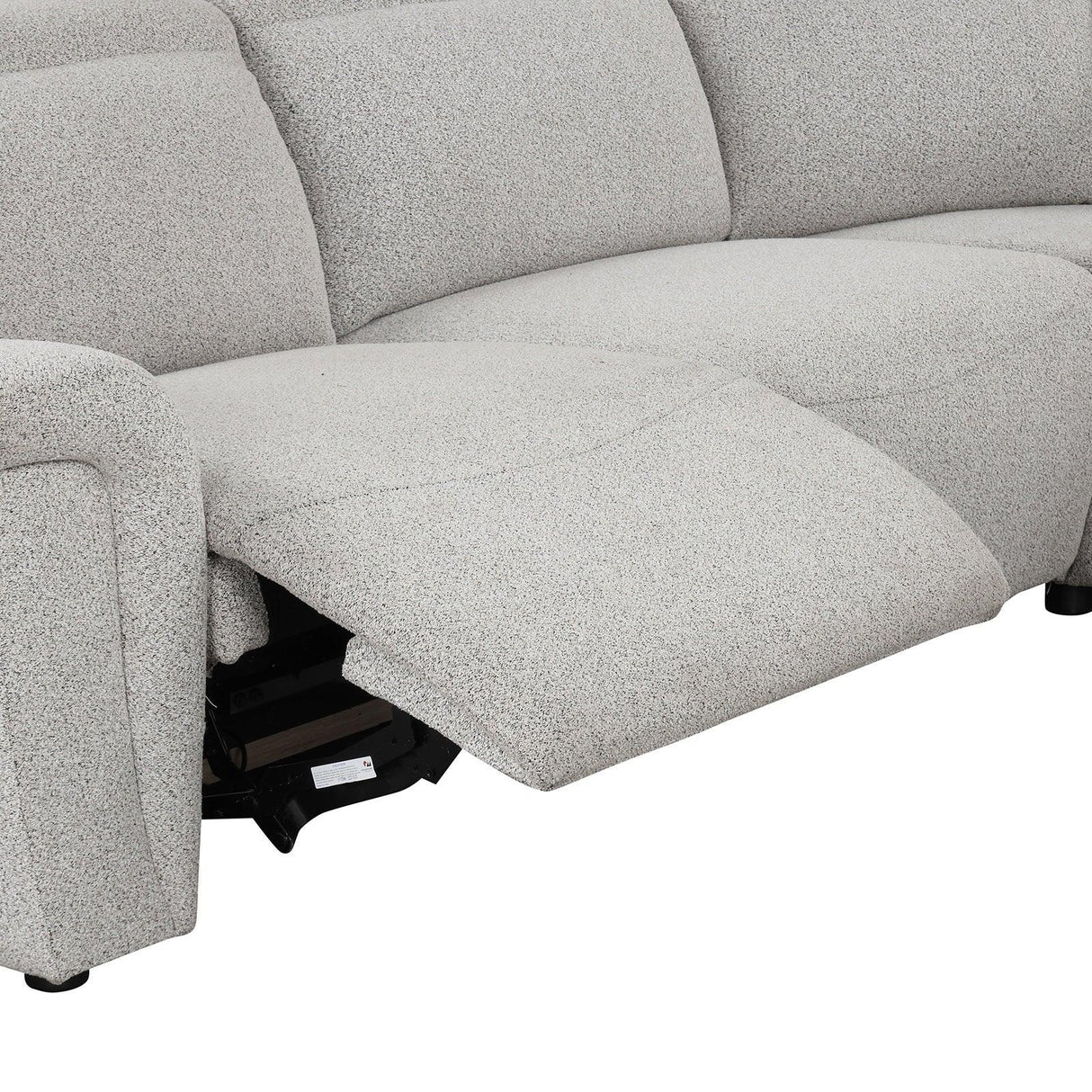 Hieronimus Light Gray Power Reclining Sectional by Furniture of America at Eve Furniture