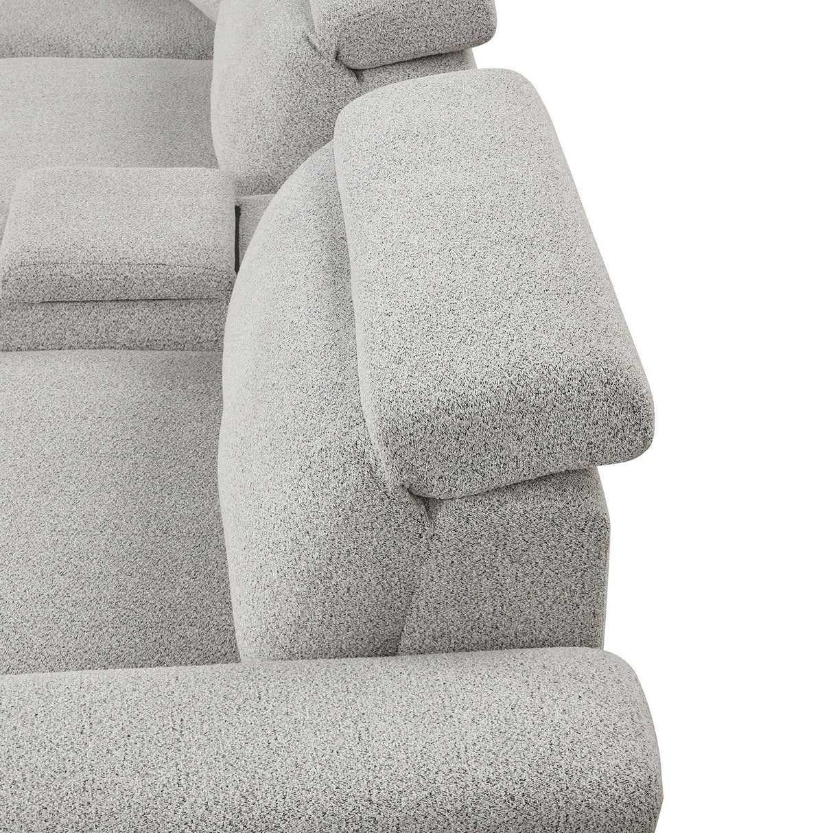 Hieronimus Light Gray Power Reclining Sectional by Furniture of America at Eve Furniture