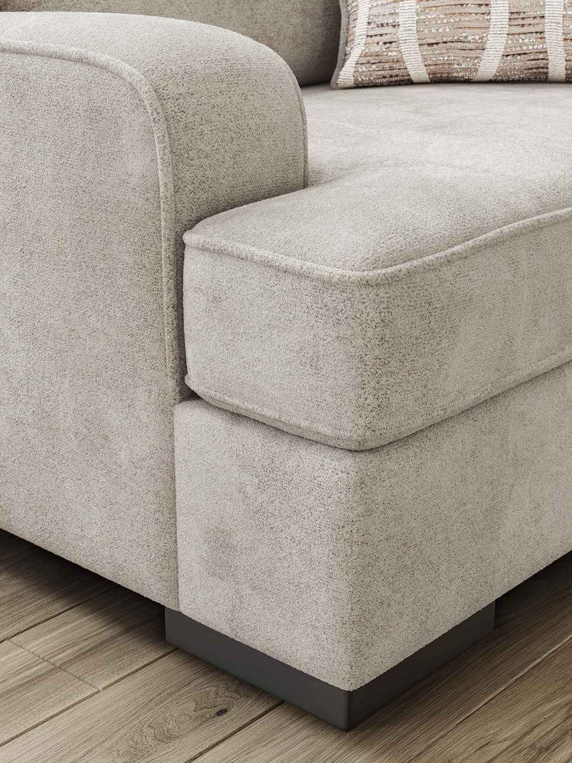 High Profile Taupe Chair and a Half by Ashley at Eve Furniture