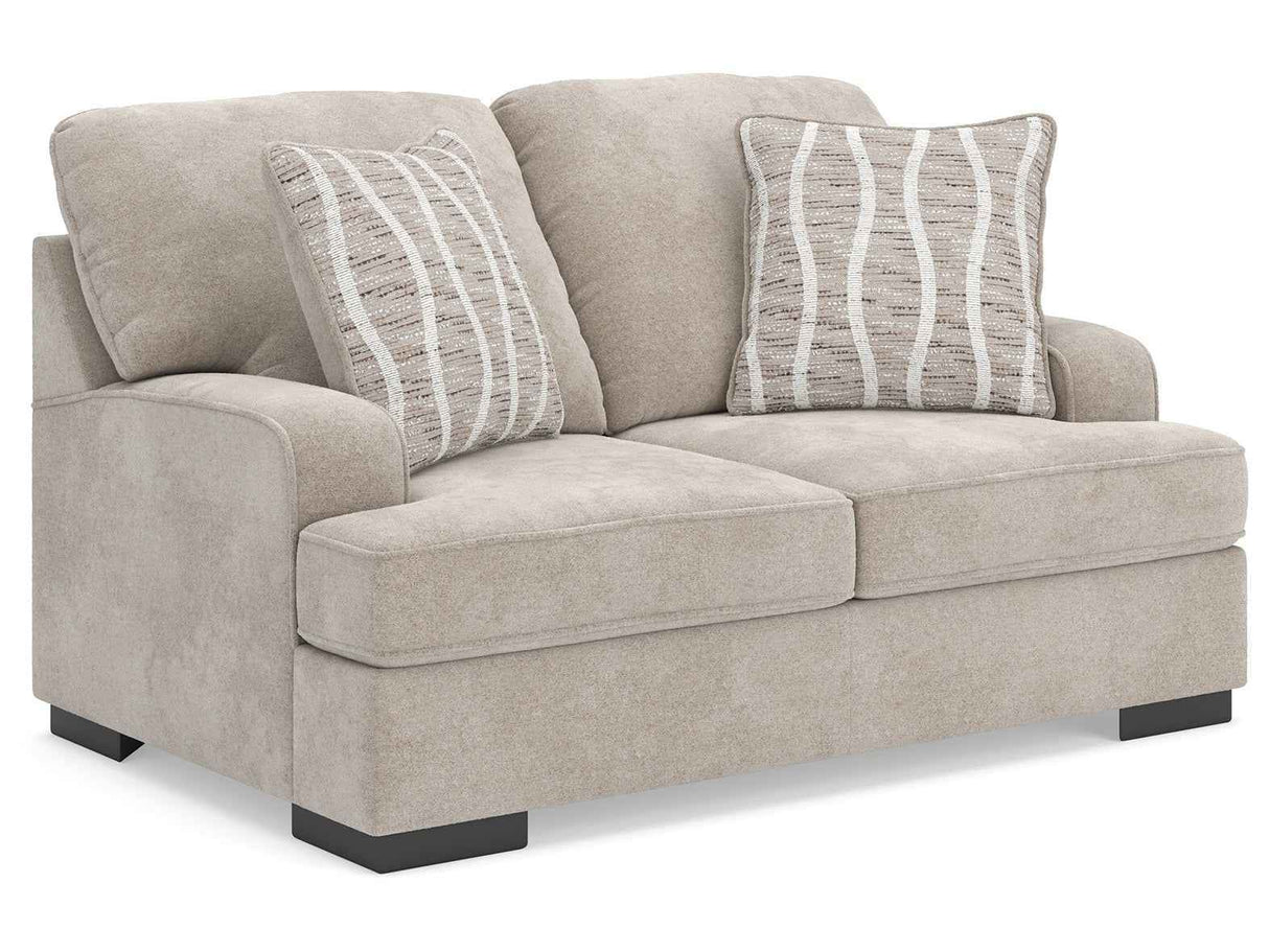 High Profile Taupe Loveseat by Ashley at Eve Furniture