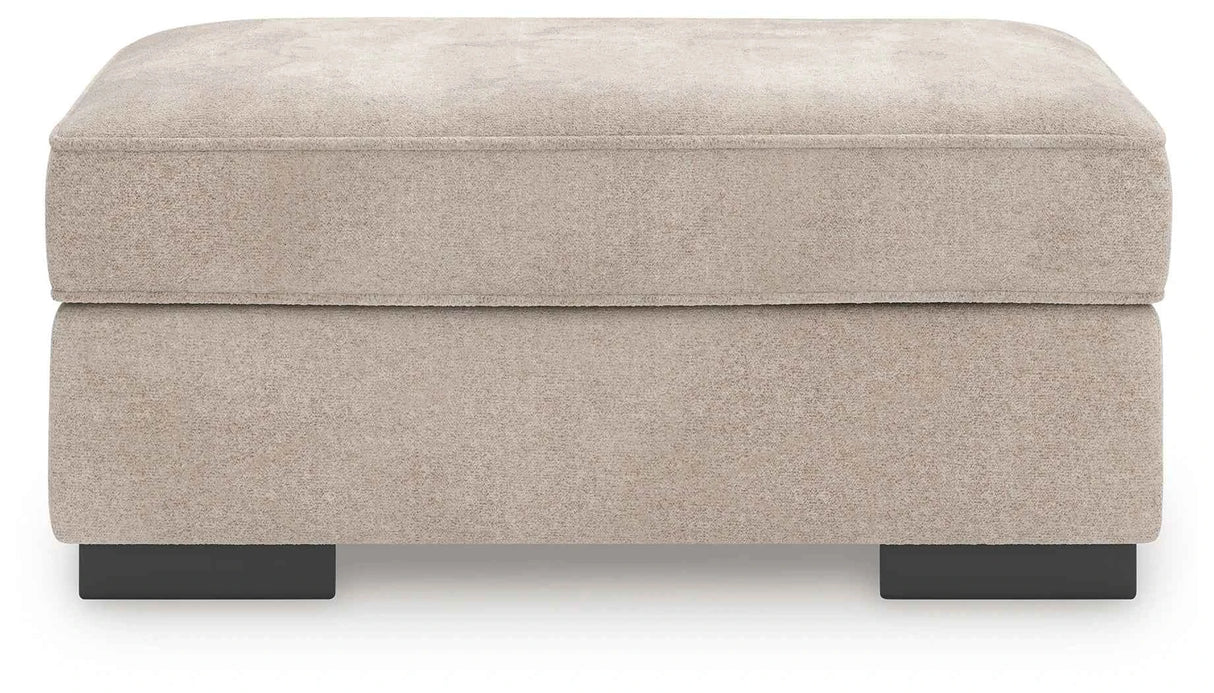 High Profile Taupe Ottoman by Ashley at Eve Furniture