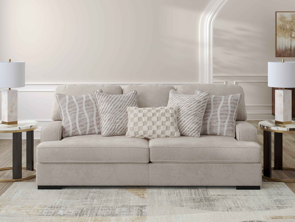 High Profile Taupe Sofa by Ashley at Eve Furniture