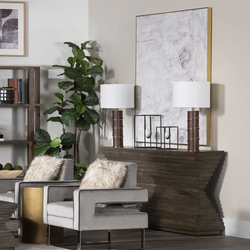 Highland Park Brown/Gray Console Table by Crestview at Eve Furniture