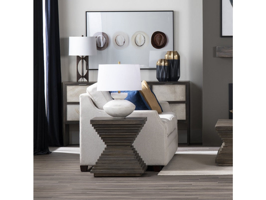 Highland Park Brown/Gray End Table by Crestview at Eve Furniture