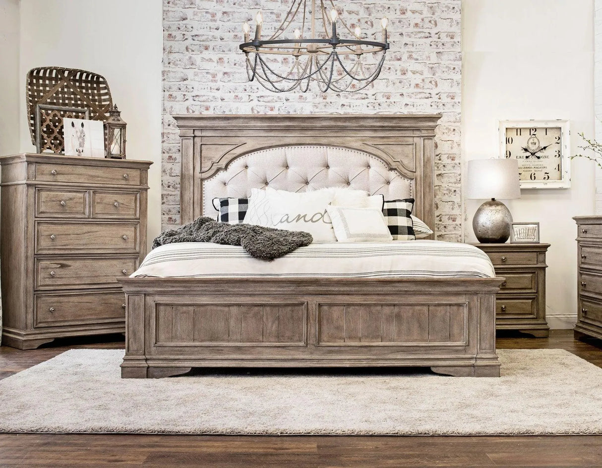 Highland Park Nightstand, Waxed Driftwood by Steve Silver at Eve Furniture