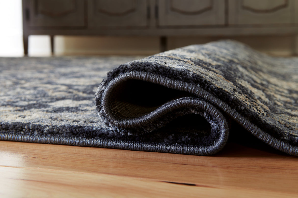Hilcott Blue/Cream/Brown Large Rug by Ashley at Eve Furniture