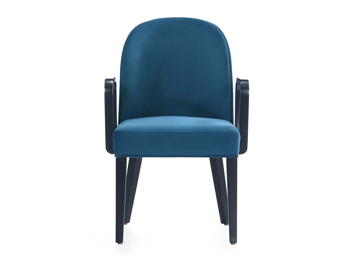 Hillman Dining Arm Chair in Blue by Manhattan Comfort at Eve Furniture