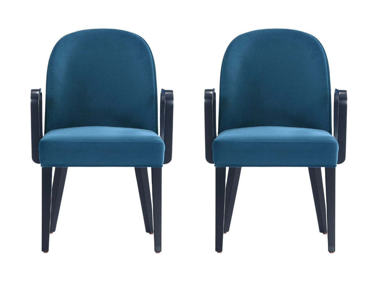 Hillman Dining Arm Chair (set of 2) in Blue by Manhattan Comfort at Eve Furniture