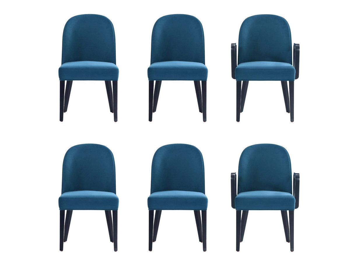 Hillman Dining Side and Arm Chairs in Light Blue (set of 6) by Manhattan Comfort at Eve Furniture
