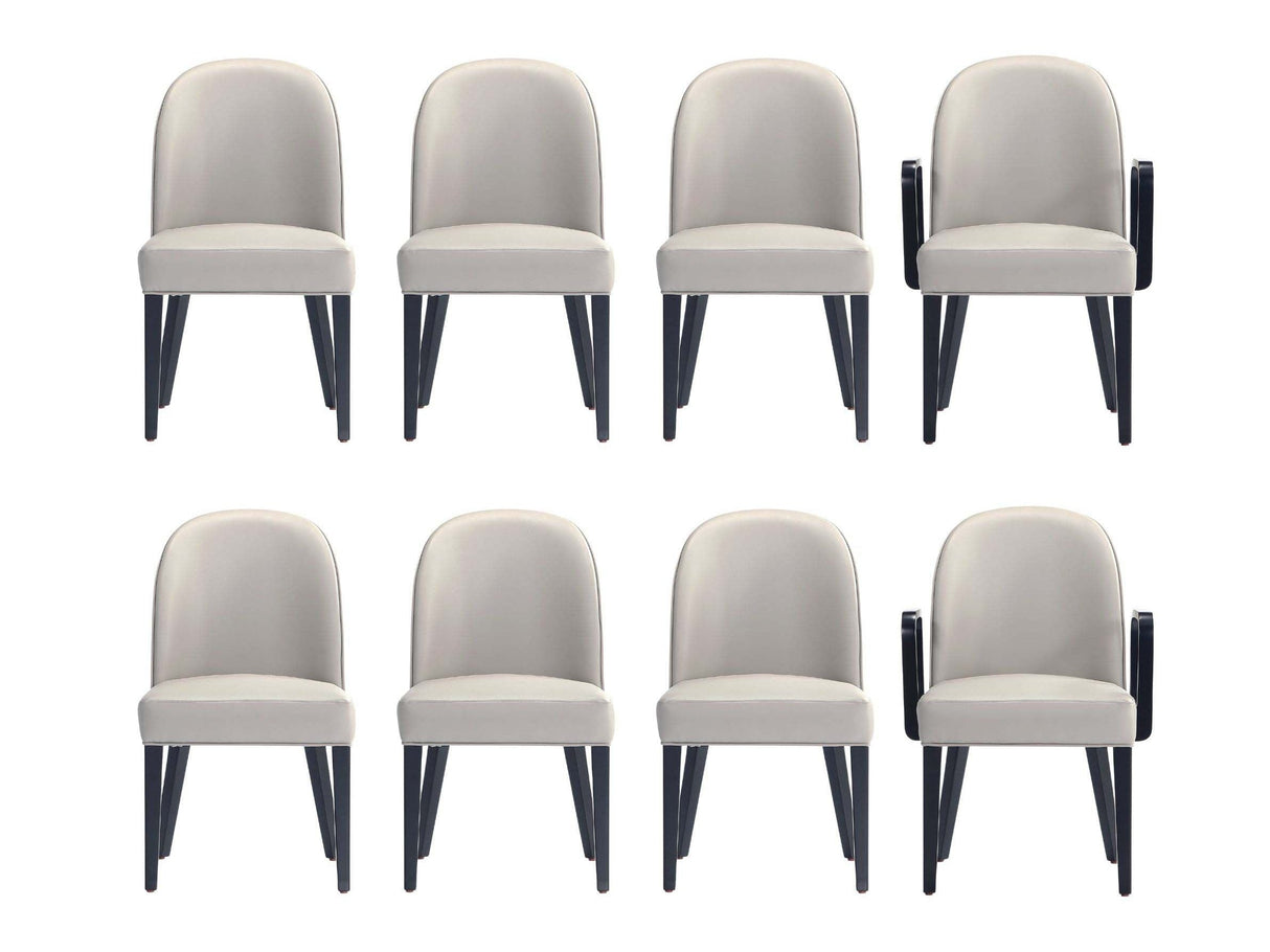 Hillman Dining Side and Arm Chairs in Light Grey - Set of 8 by Manhattan Comfort at Eve Furniture