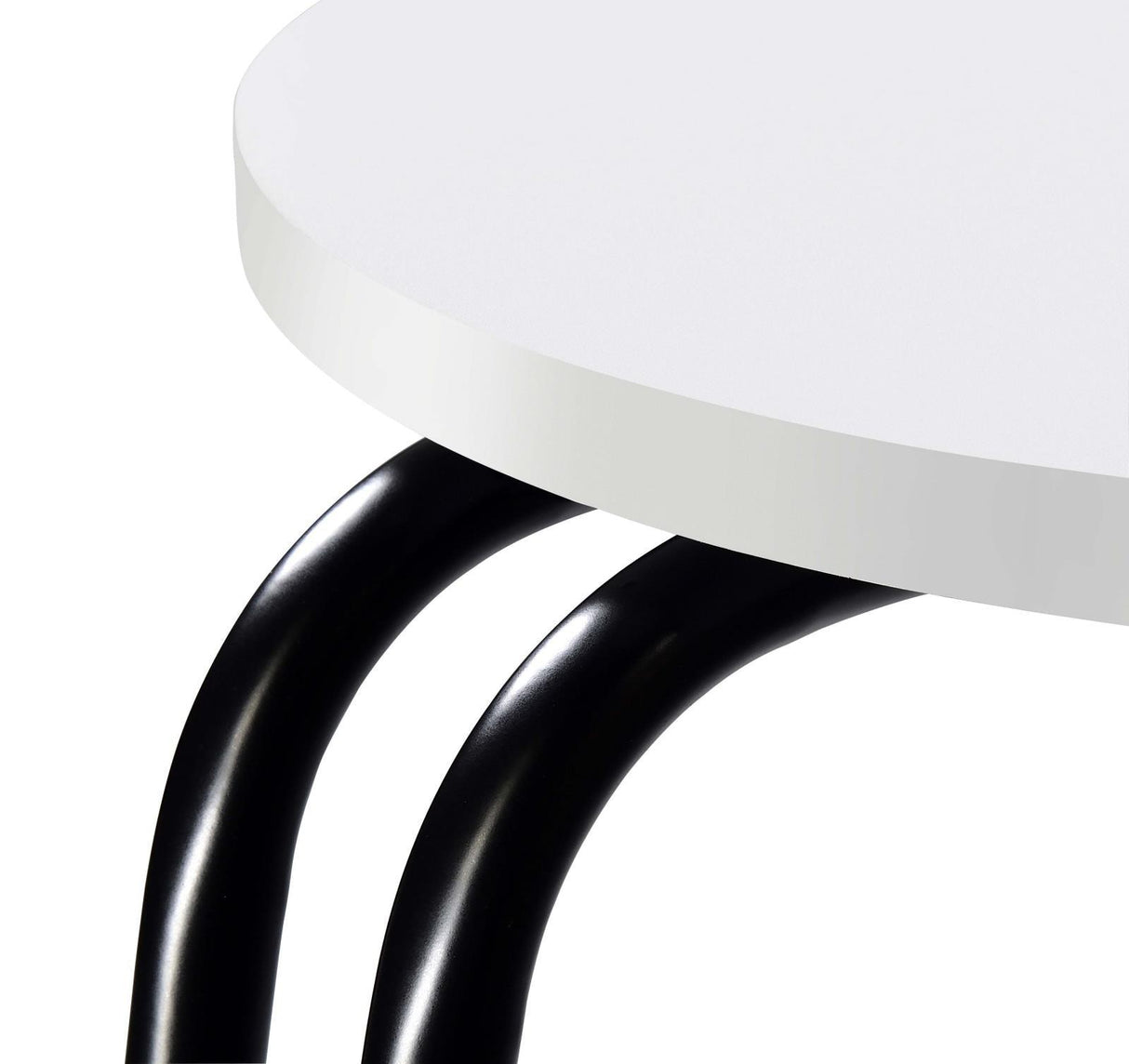 Hilly White and Black 3-tier Round Side Table by Coaster at Eve Furniture